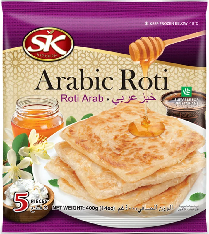 SK Kitchen Arabic Roti (Roti Arab) frozen paratha, 5 pieces pack by Starkiss Malaysia