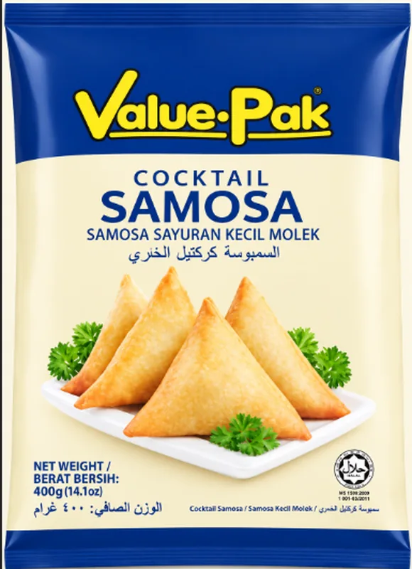 Value-Pak Cocktail Curry Samosa, frozen vegetable samosa 16 pieces pack by Starkiss Malaysia